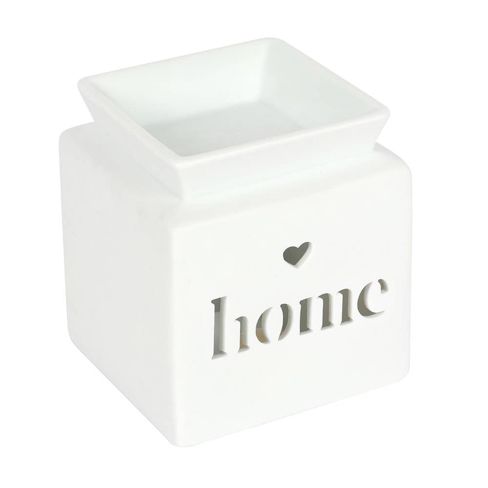 White Home Cut Out Oil Burner and Wax Warmer