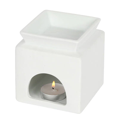 White Home Cut Out Oil Burner and Wax Warmer