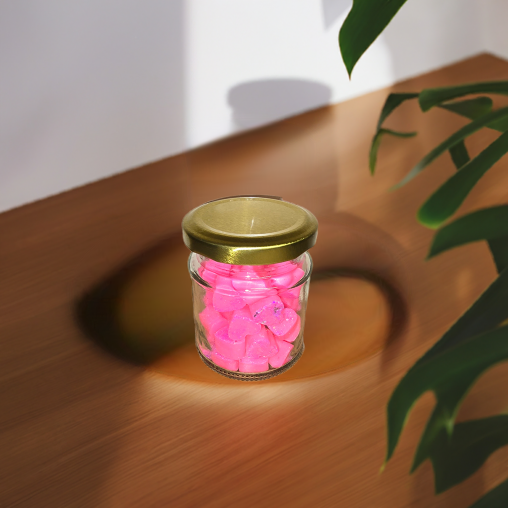 Jar of mini hearts