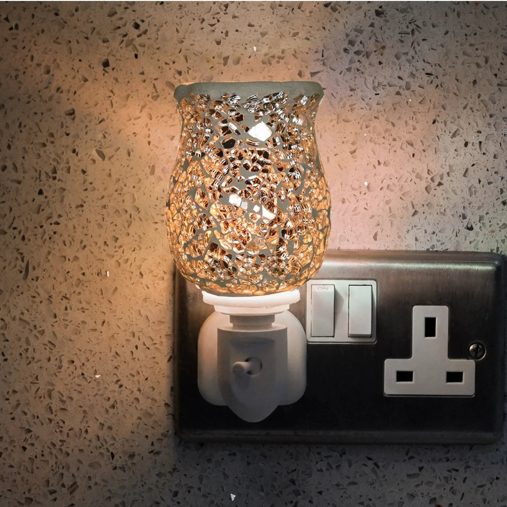 SILVER CRACKLE PLUG IN BURNER